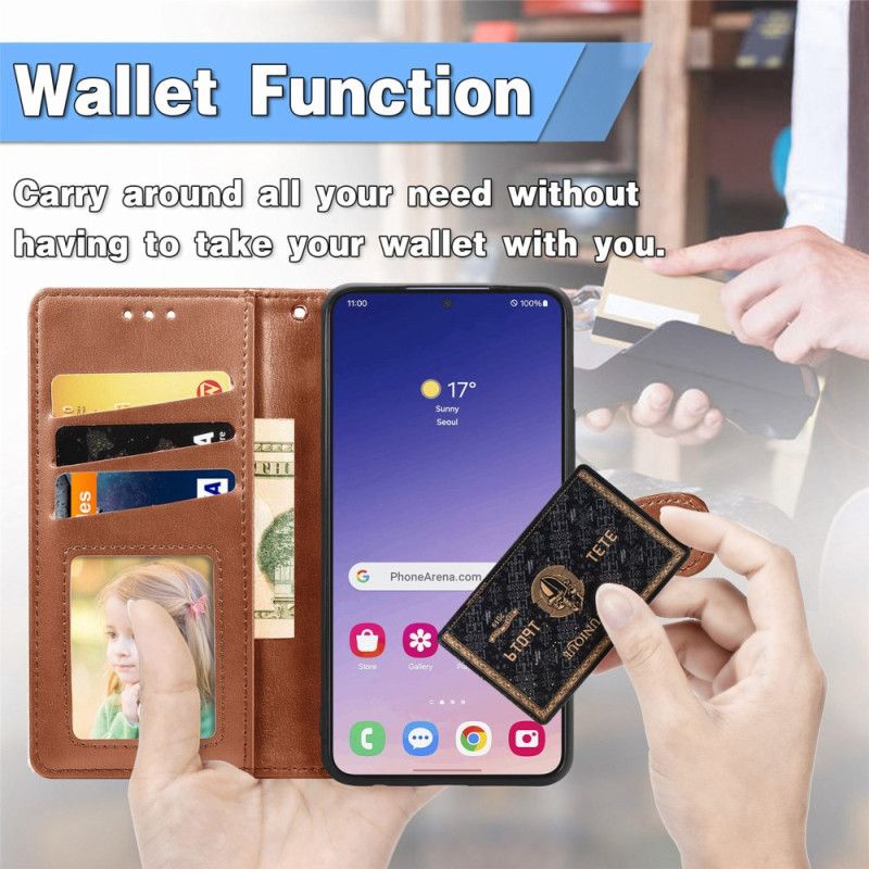 Flip Cover Samsung Galaxy S25 Plus 5g Knaplukning