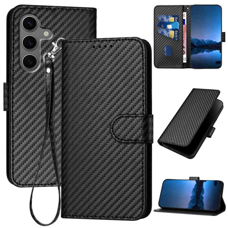 Flip Cover Samsung Galaxy S25 Plus 5g Kulfiber Med Rem