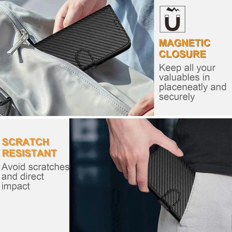 Flip Cover Samsung Galaxy S25 Plus 5g Kulfiber Med Rem