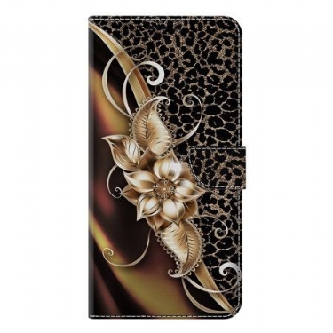Flip Cover Samsung Galaxy S25 Plus 5g Metalliske Blomster