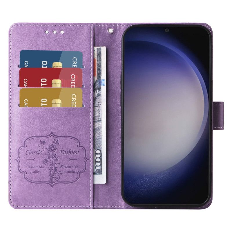 Flip Cover Samsung Galaxy S25 Plus 5g Små Blomster