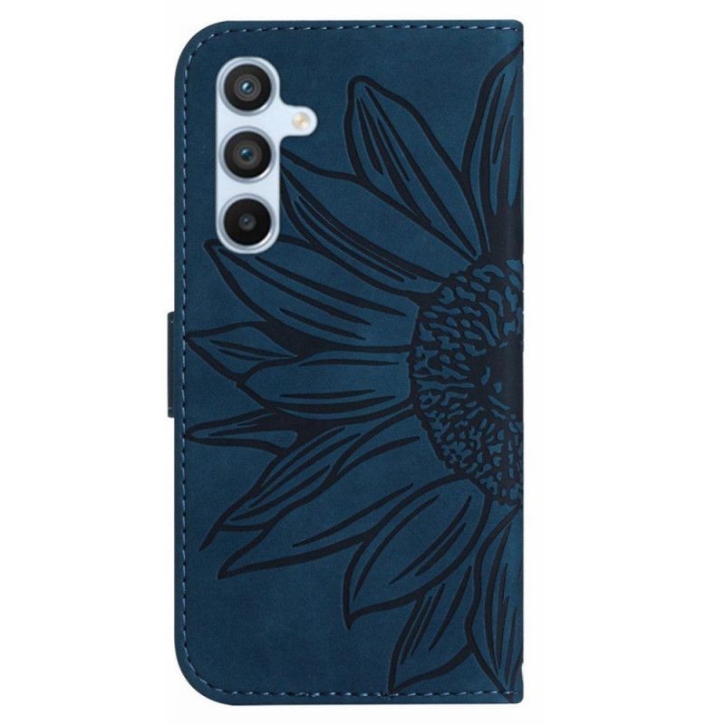 Flip Cover Samsung Galaxy S25 Plus 5g Solsikkeprint Med Rem