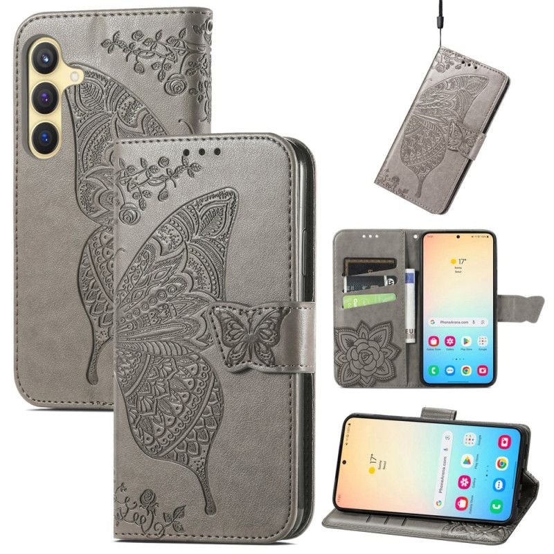 Flip Cover Samsung Galaxy S25 Plus 5g Sommerfugl Blonde