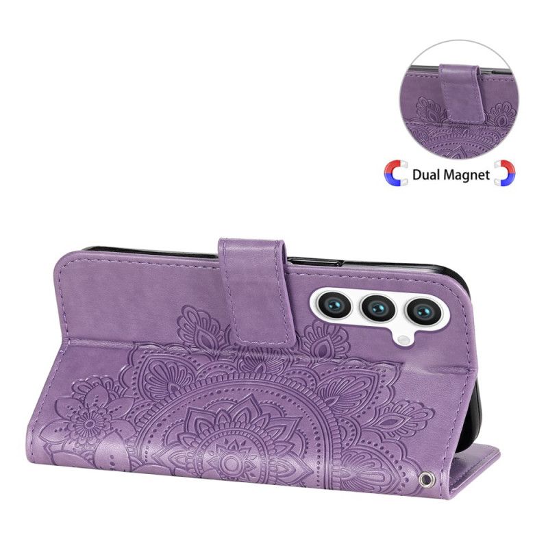 Flip Cover Til Samsung Galaxy S25 Plus 5g Blomsterdesign Med Rem