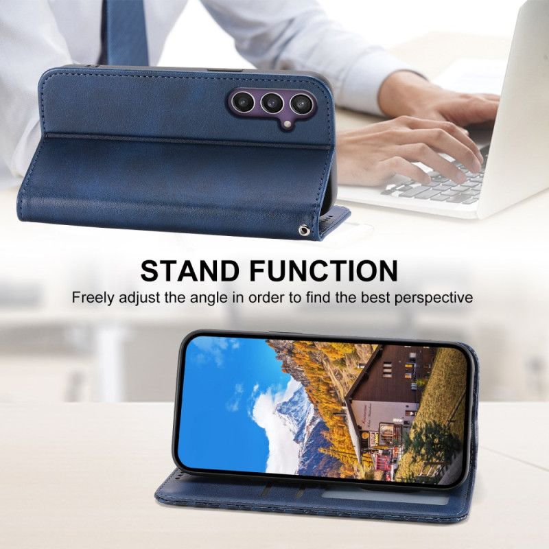 Flip Cover Til Samsung Galaxy S25 Plus 5g Kalveskindstekstur