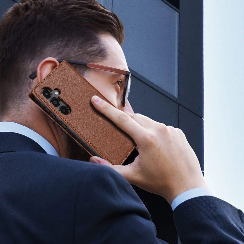 Flip Cover Til Samsung Galaxy S25 Plus 5g Lædereffekt