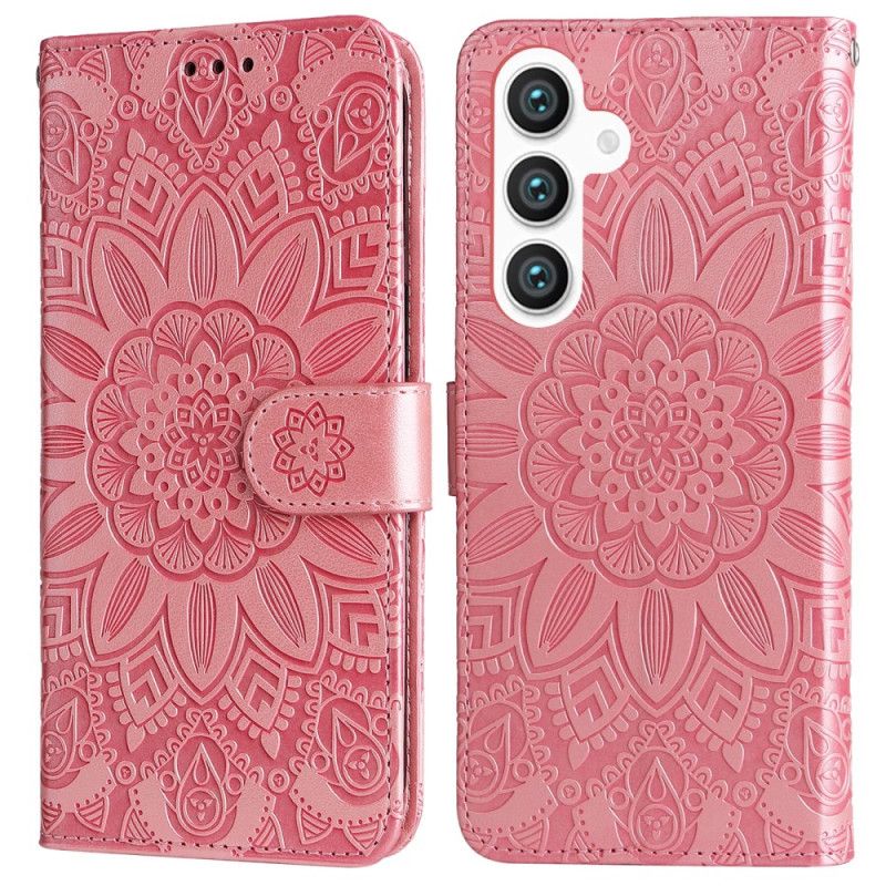 Flip Cover Til Samsung Galaxy S25 Plus 5g Solsikkemønster