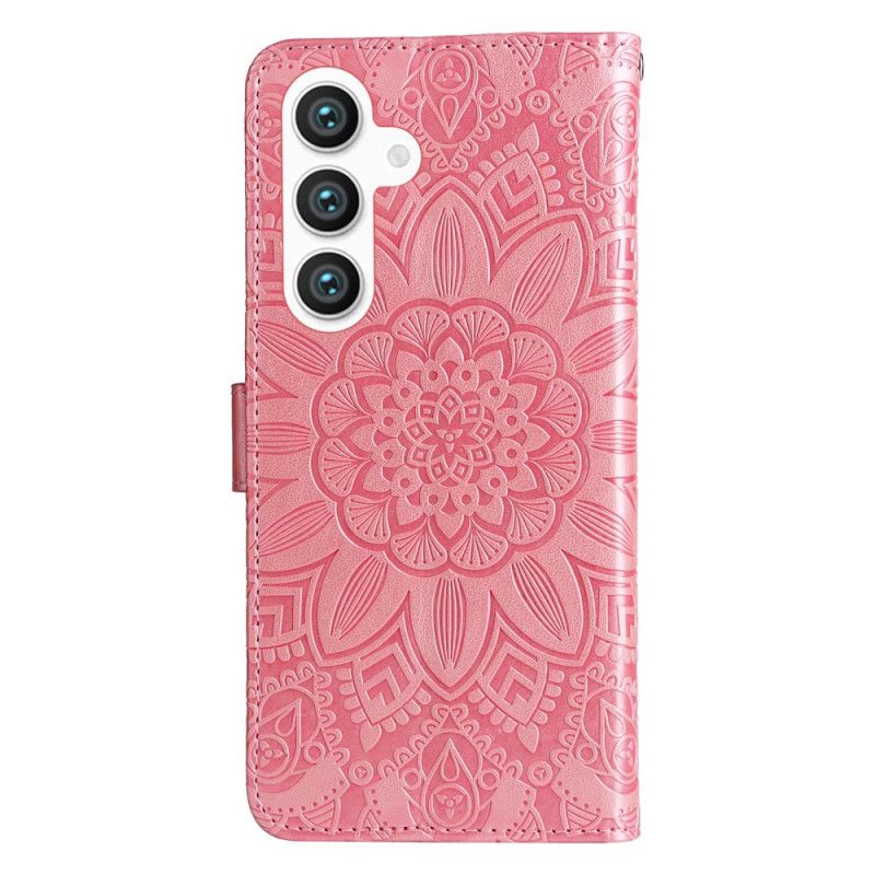 Flip Cover Til Samsung Galaxy S25 Plus 5g Solsikkemønster