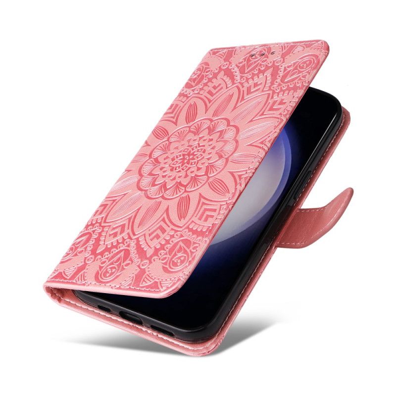 Flip Cover Til Samsung Galaxy S25 Plus 5g Solsikkemønster