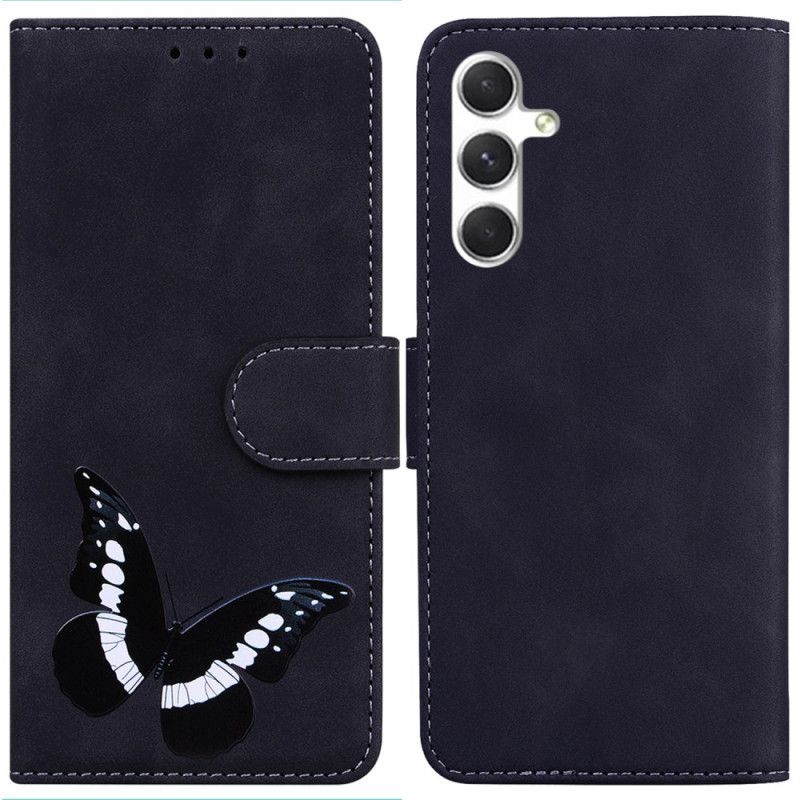 Flip Cover Til Samsung Galaxy S25 Plus 5g Sommerfugle-ruskindseffekt