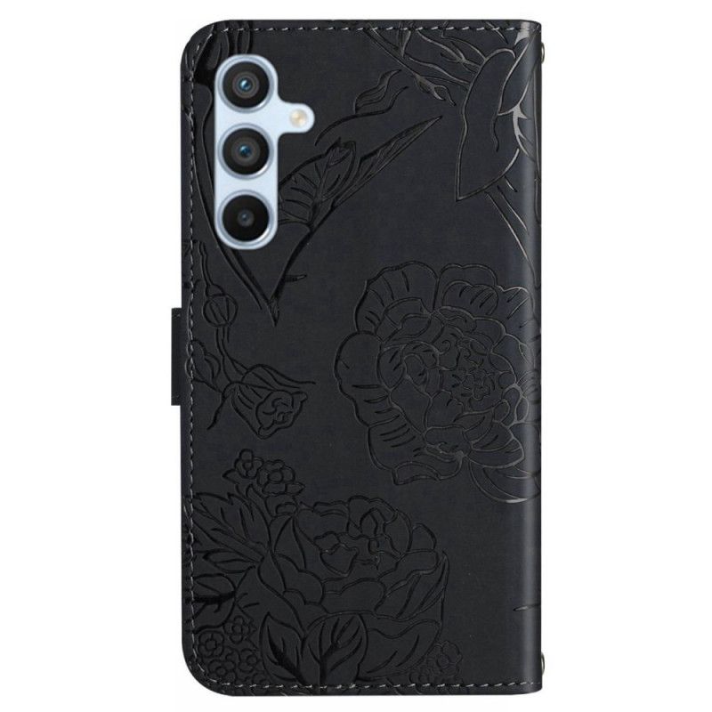 Flip Cover Til Samsung Galaxy S25 Plus 5g Sommerfugleprint Med Rem