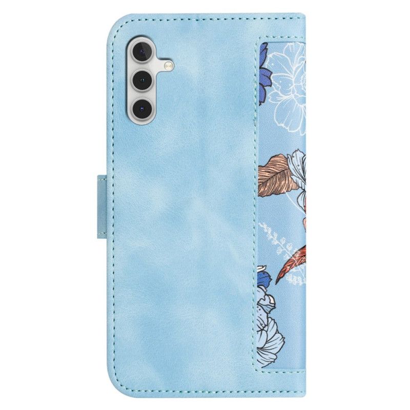 Læder Cover Samsung Galaxy S25 Plus 5g Blomsterdesign Med Rem