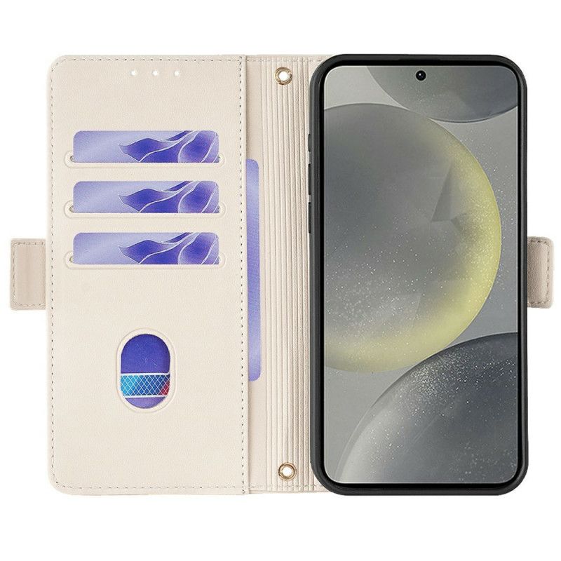 Læder Cover Samsung Galaxy S25 Plus 5g Guldlås Med Rem