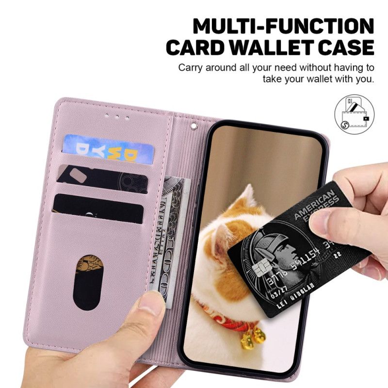 Læder Cover Samsung Galaxy S25 Plus 5g Telefon Etui Kattemotivrem