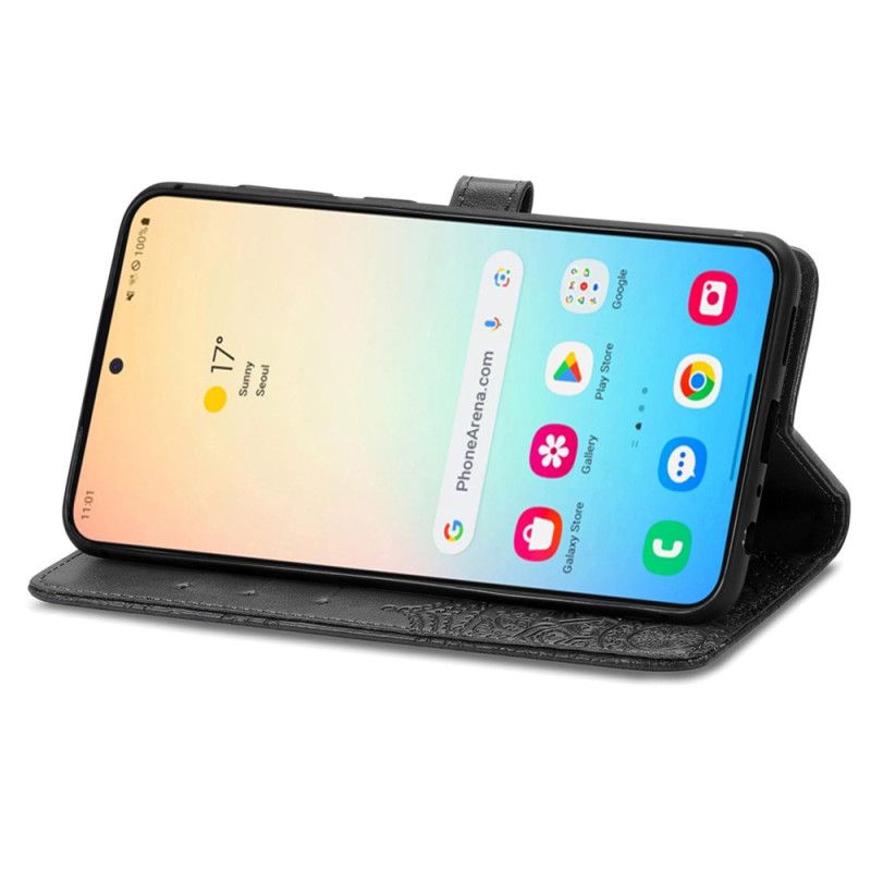 Læder Cover Samsung Galaxy S25 Plus 5g Telefon Etui Mandala-barok