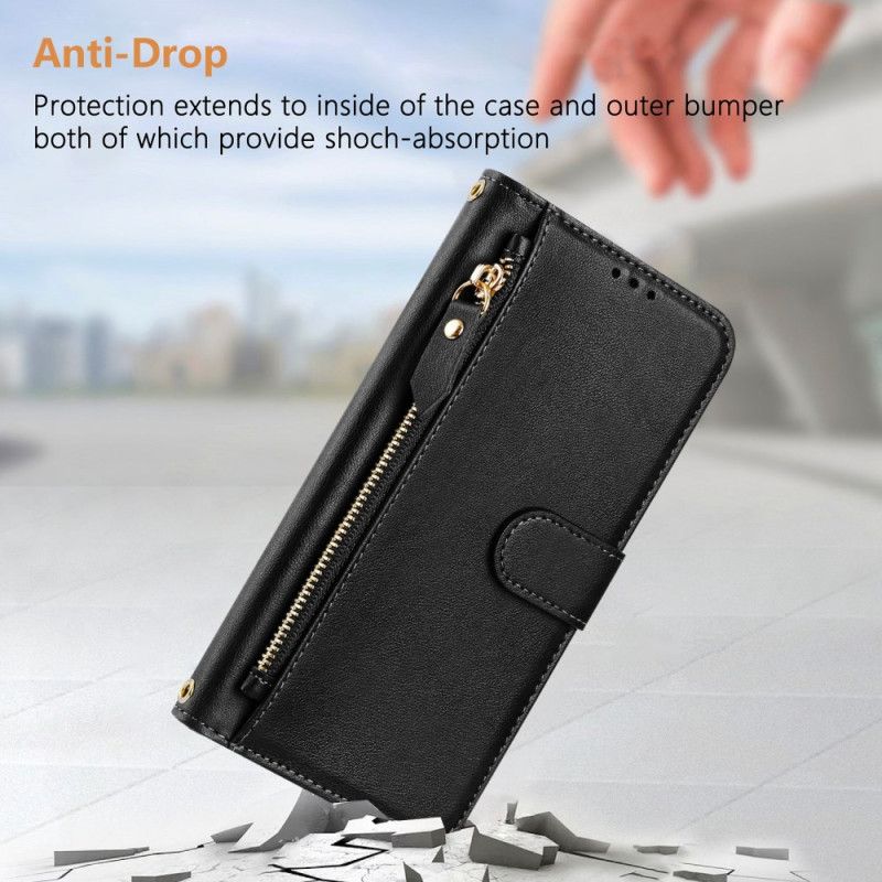 Læder Cover Samsung Galaxy S25 Plus 5g Telefon Etui Pung Med Rem
