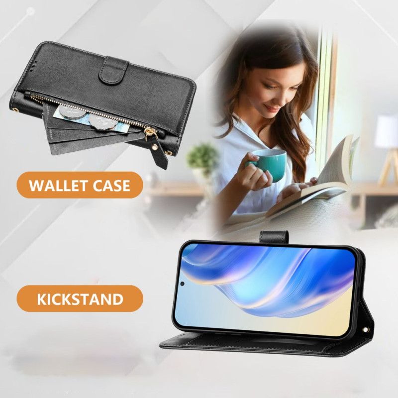 Læder Cover Samsung Galaxy S25 Plus 5g Telefon Etui Pung Med Rem