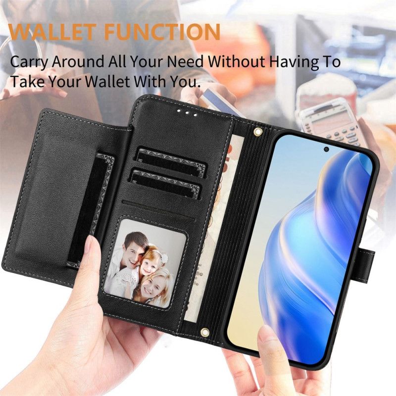 Læder Cover Samsung Galaxy S25 Plus 5g Telefon Etui Pung Med Rem