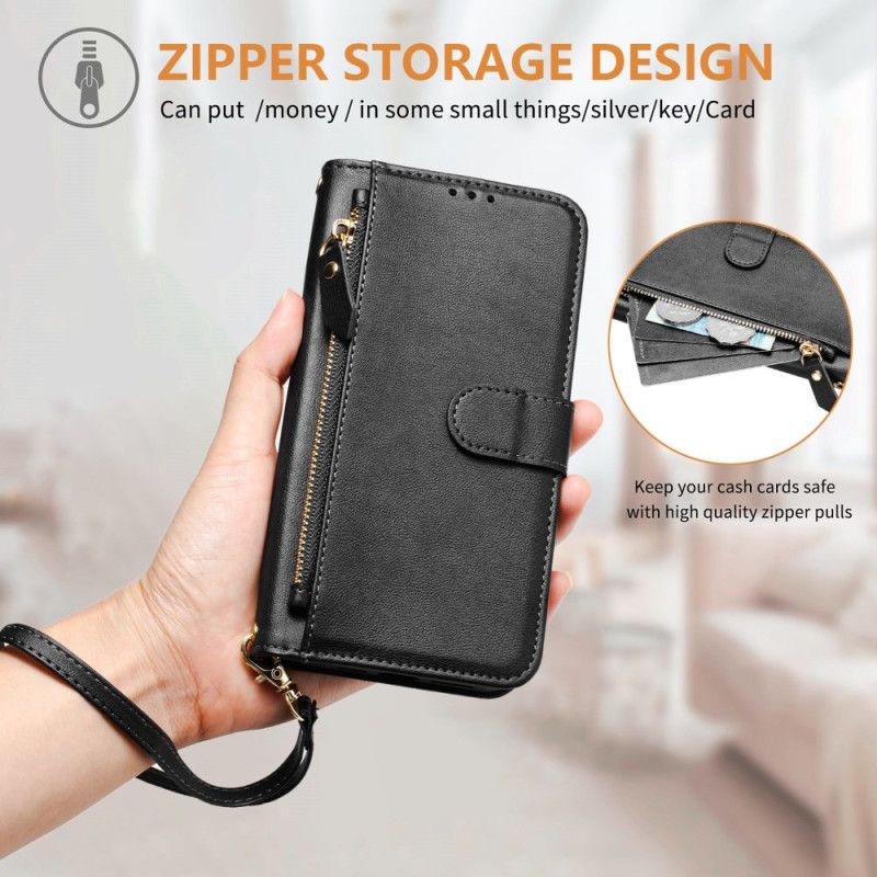 Læder Cover Samsung Galaxy S25 Plus 5g Telefon Etui Pung Med Rem