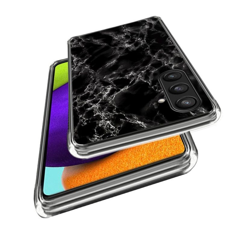 Læder Cover Samsung Galaxy S25 Plus 5g Telefon Etui Sort Marmor