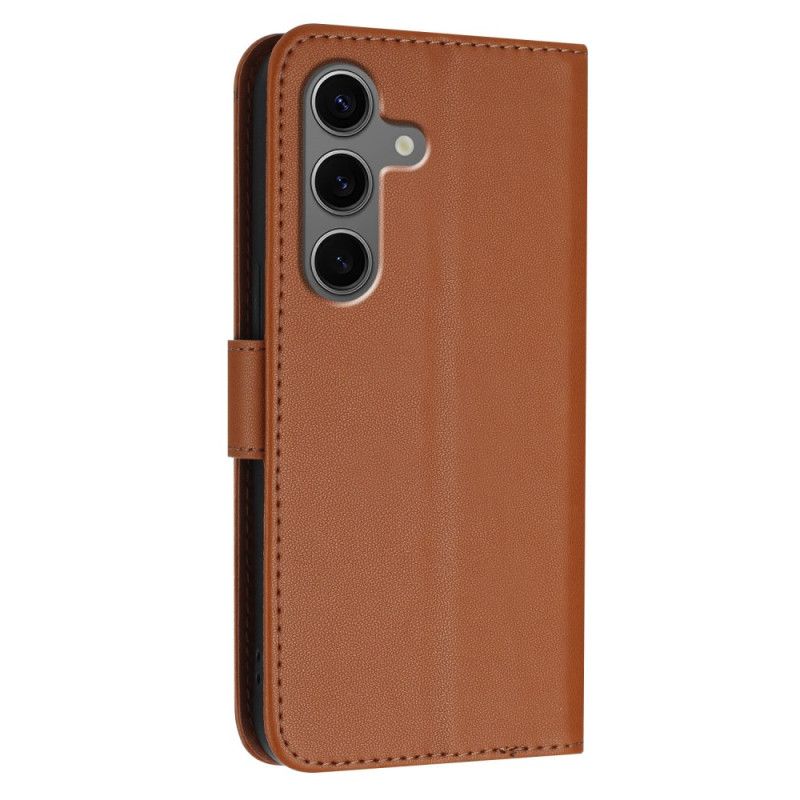 Læder Cover Samsung Galaxy S25 Plus 5g Trekantet Mønster