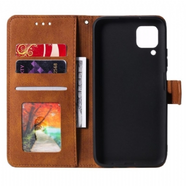 Flip Cover Samsung Galaxy M32 Med Snor Læder Cover Tofarvet Folio