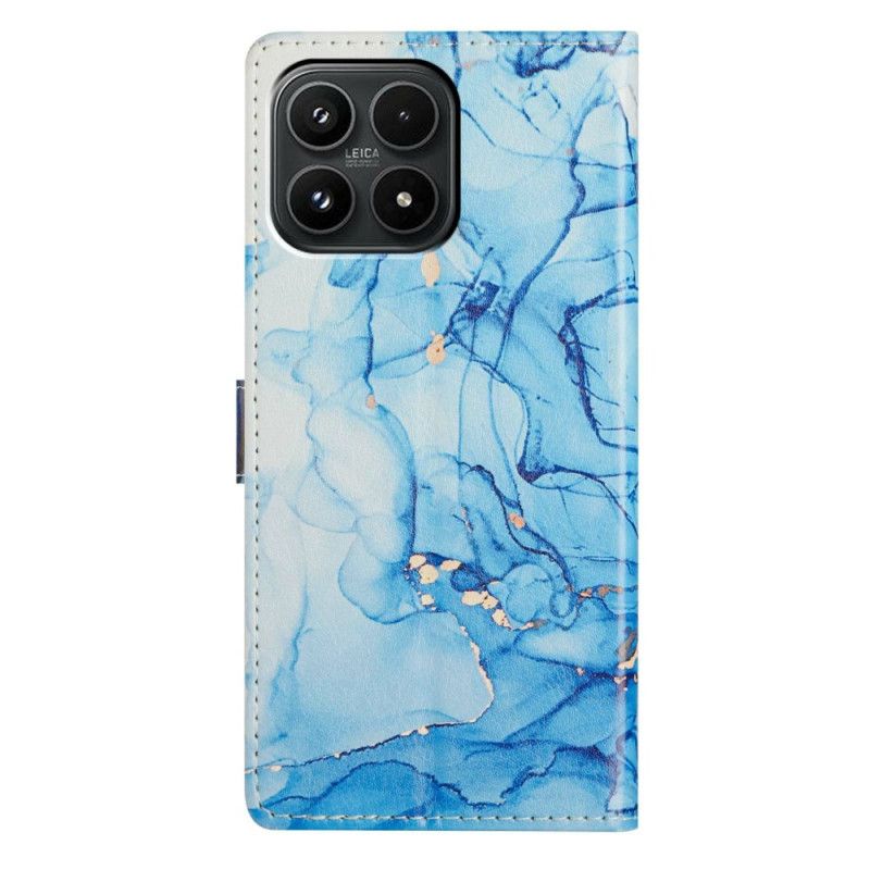 Flip Cover Til Xiaomi 17 Blå Marmor