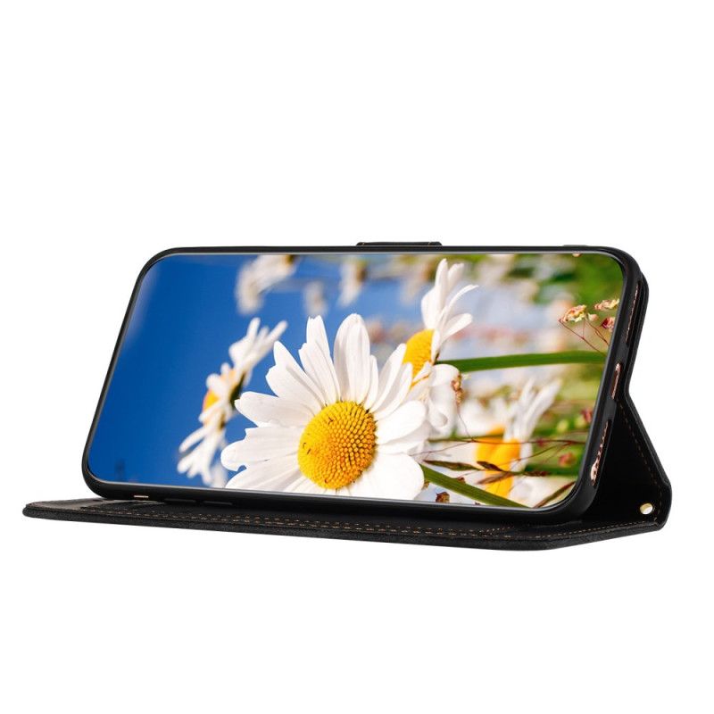 Flip Cover Til Xiaomi 17 Kortholder Og Blomstermønster