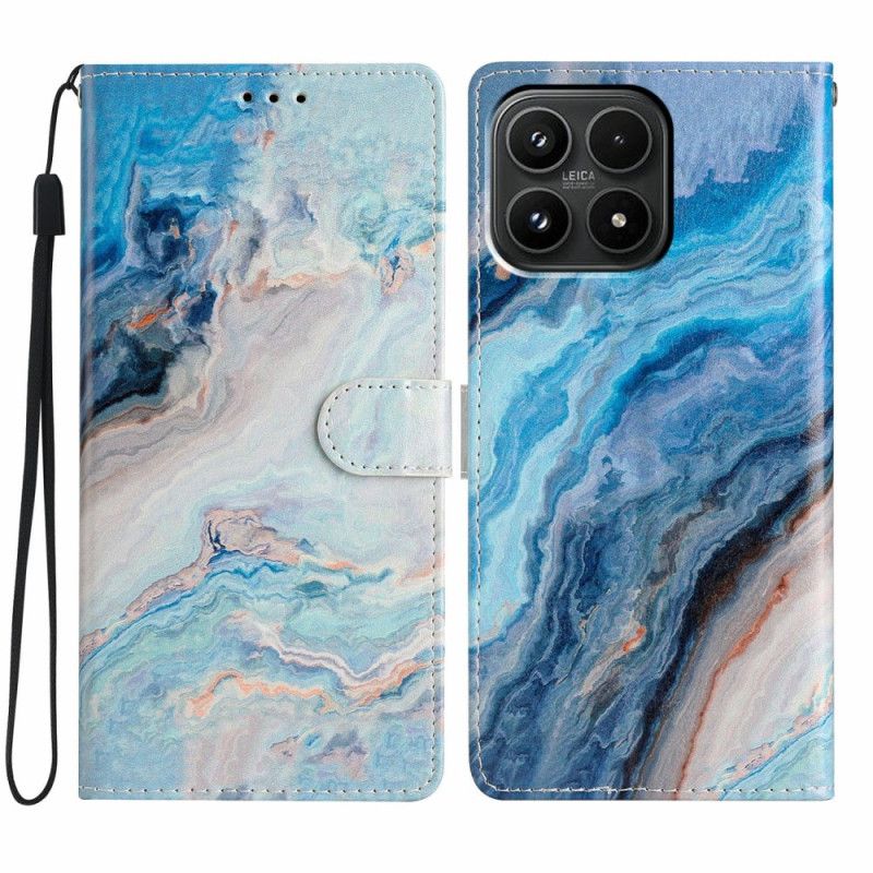 Flip Cover Til Xiaomi 17 Marmorblå