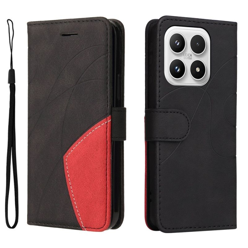 Flip Cover Til Xiaomi 17 Tofarvet Bølget
