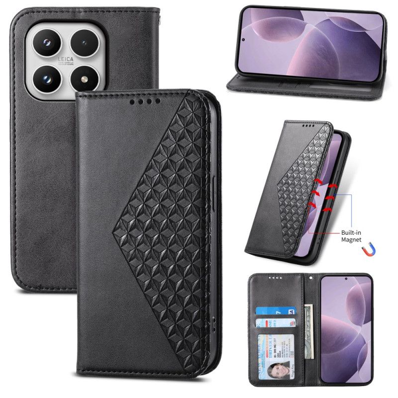 Flip Cover Xiaomi 17 Diamantprintet Kant