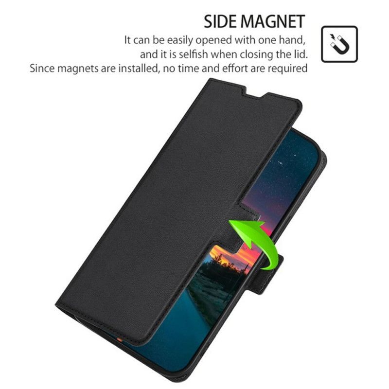Flip Cover Xiaomi 17 Dobbelt Lås Med Lædereffekt