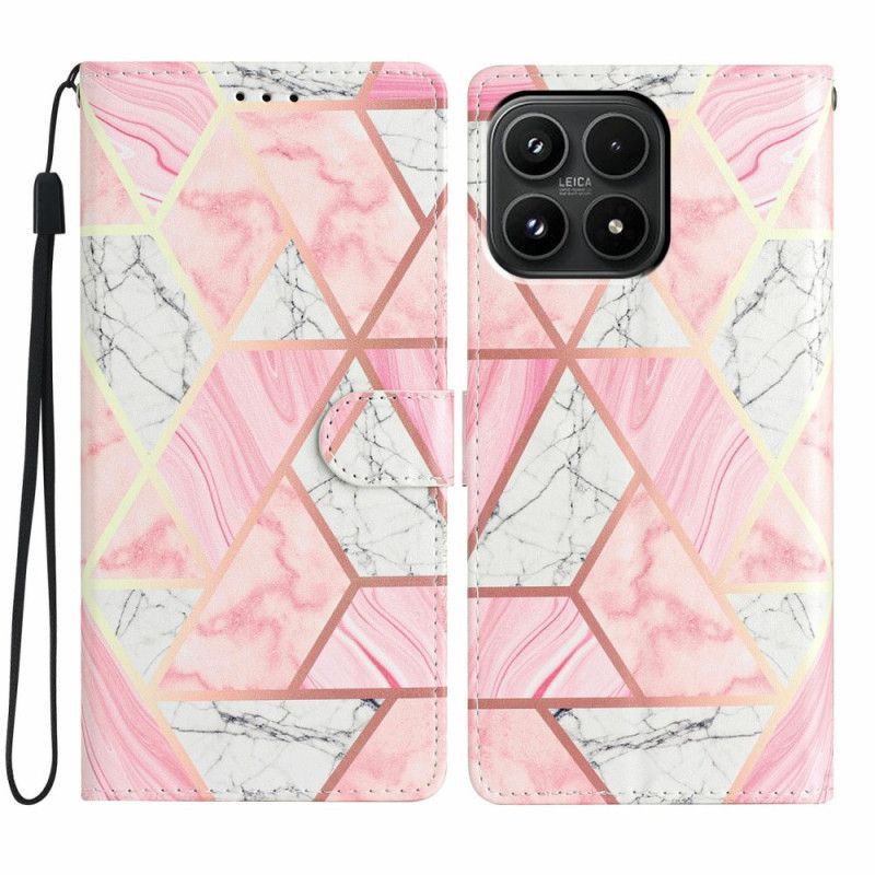 Flip Cover Xiaomi 17 Lyserød Marmor