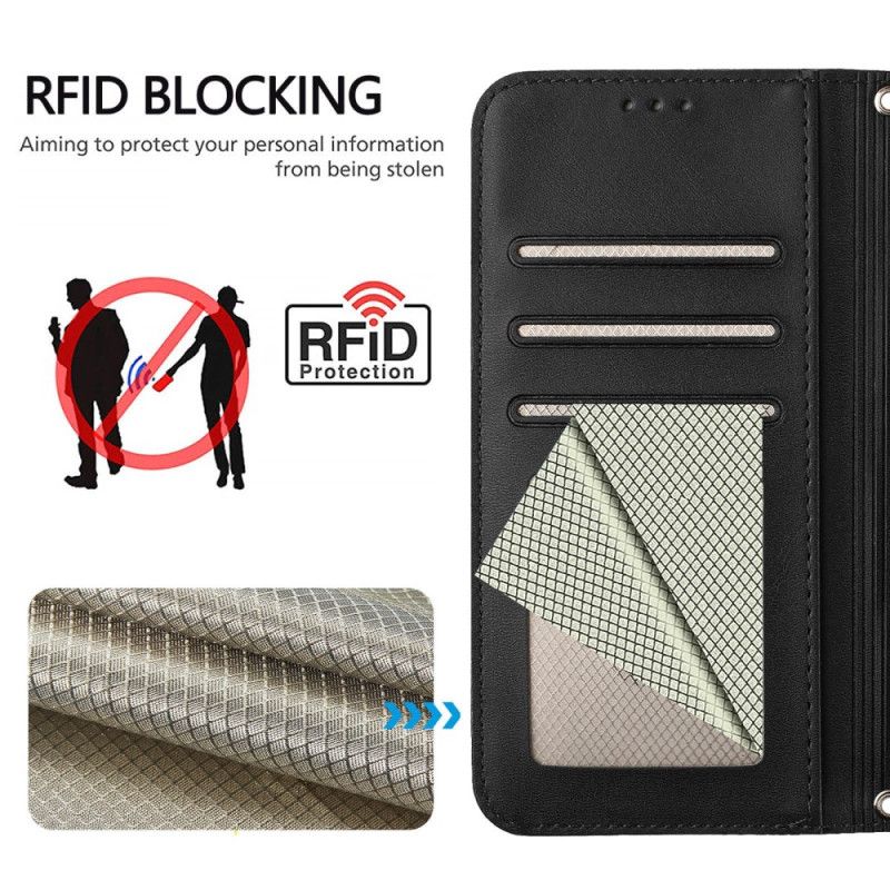 Flip Cover Xiaomi 17 Rfid-beskyttelse Lædereffekt