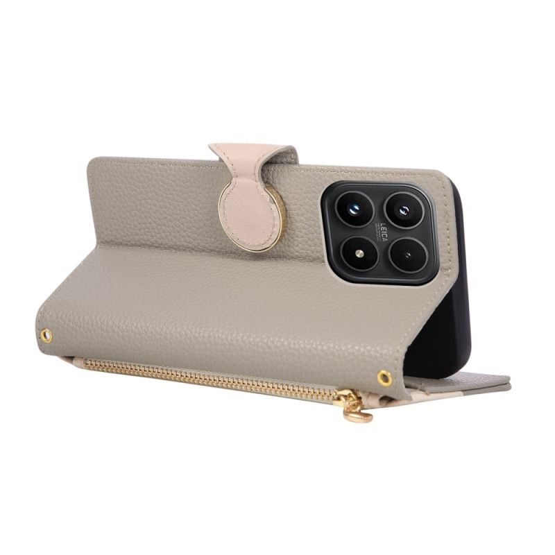 Flip Cover Xiaomi 17 Tofarvet Pung Med Håndledsrem