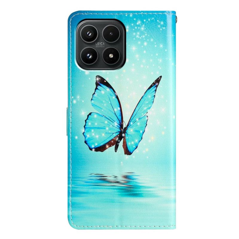 Læder Cover Xiaomi 17 Sommerfugl På Vandet