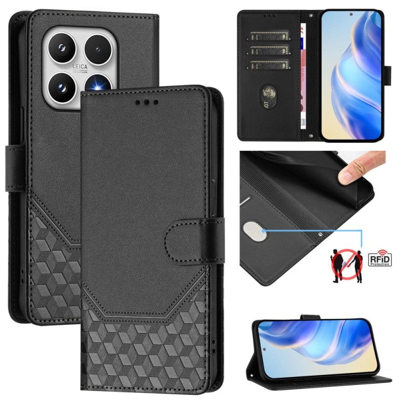 Læder Cover Xiaomi 17 Telefon Etui Bikagemønster
