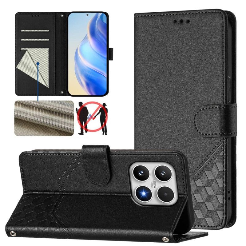 Læder Cover Xiaomi 17 Telefon Etui Bikagemønster