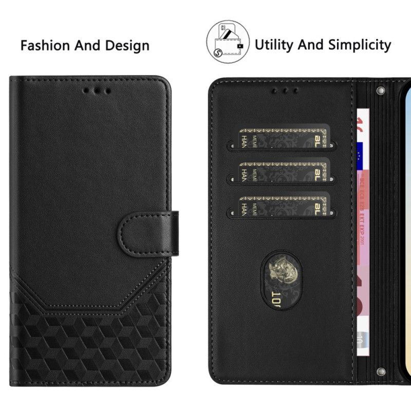 Læder Cover Xiaomi 17 Telefon Etui Bikagemønster
