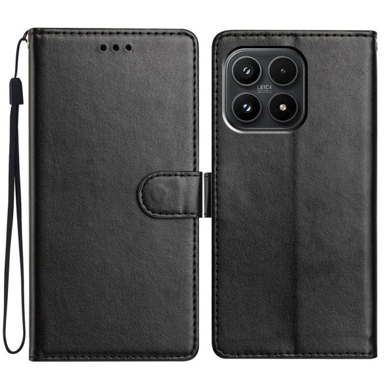 Læder Cover Xiaomi 17 Telefon Etui Ensfarvet Kunstlæder