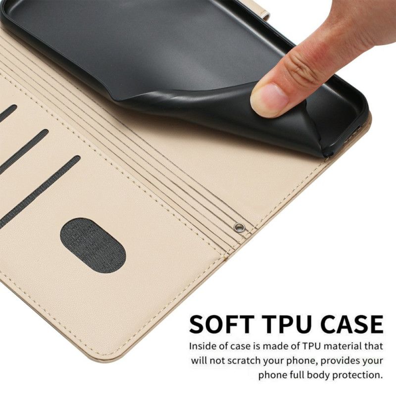 Læder Cover Xiaomi 17 Telefon Etui Kattemønster Og Snor