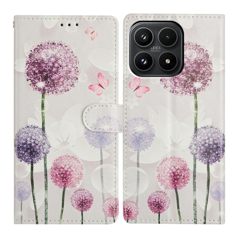 Læder Cover Xiaomi 17 Telefon Etui Mælkebøtter