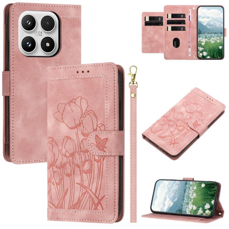 Læder Cover Xiaomi 17 Telefon Etui Pung Med 5 Kortpladser