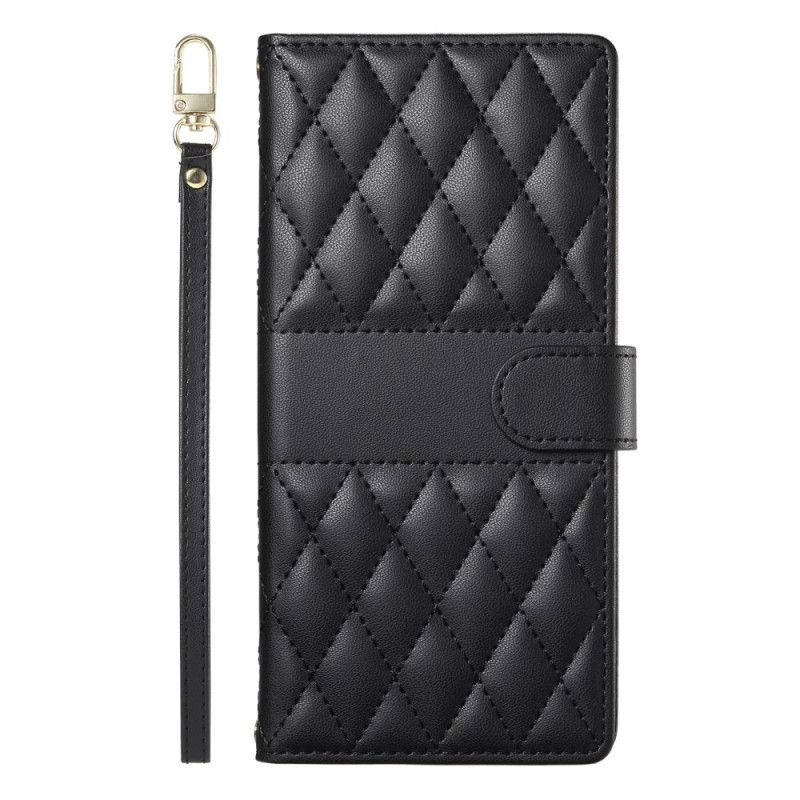 Læder Cover Xiaomi 17 Telefon Etui Quiltet Med Stropper