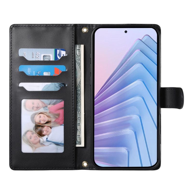 Læder Cover Xiaomi 17 Telefon Etui Quiltet Med Stropper