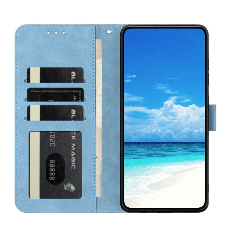 Læder Cover Xiaomi 17 Telefon Etui Sommerfugleflugt I Ruskindseffekt