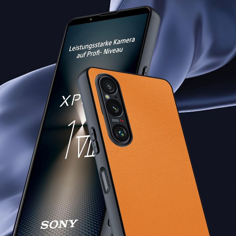 Cover Sony Xperia 1 Vii Telefon Etui Lædereffekt