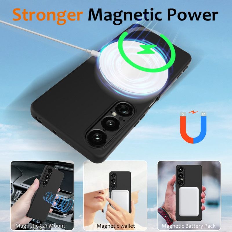 Cover Sony Xperia 1 Vii Telefon Etui Magsafe-kompatibel Silikone Med Snor