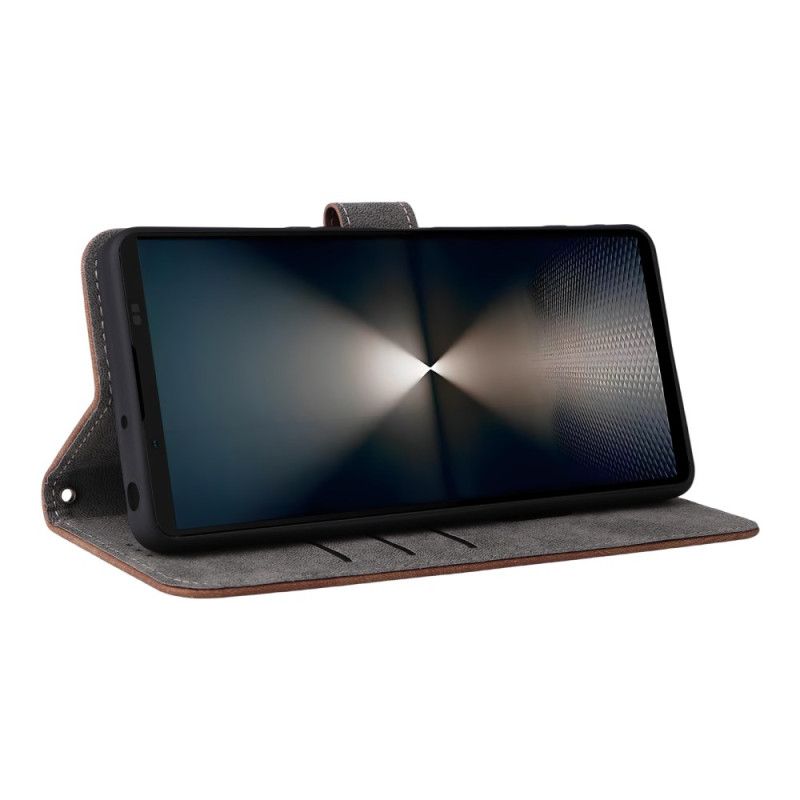 Flip Cover Sony Xperia 1 Vii Rfid-beskyttelse Og Rem