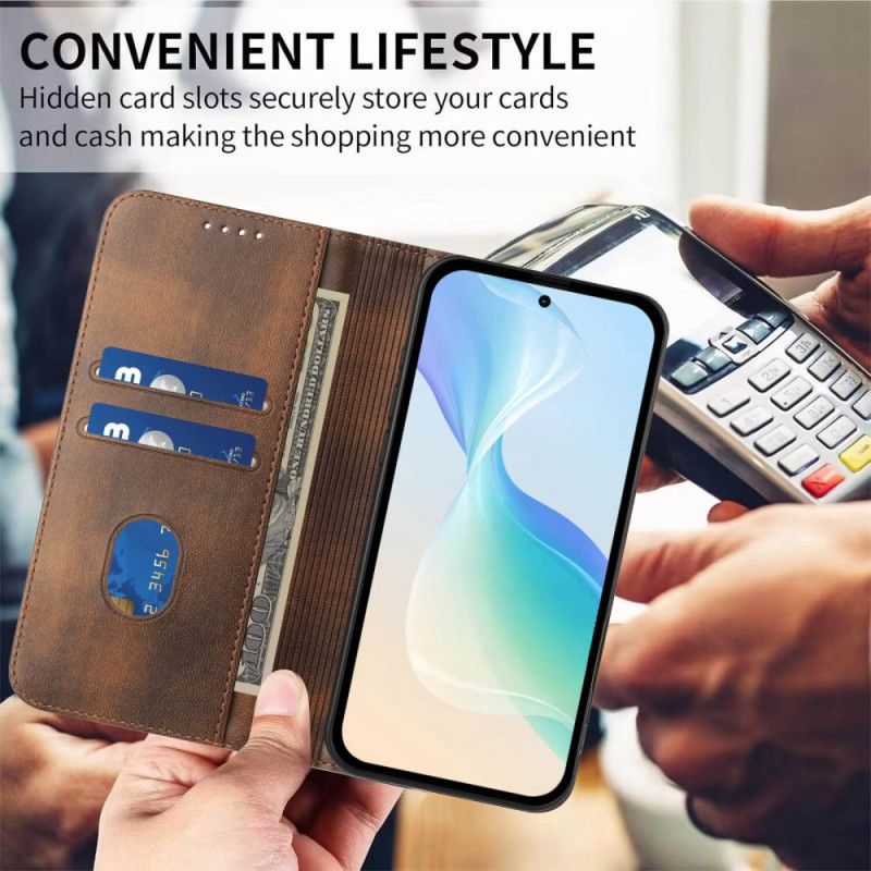 Flip Cover Sony Xperia 1 Vii Rfid-beskyttelse Retrodesign